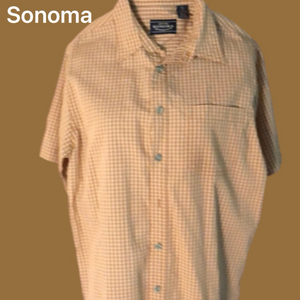 Sonoma (XL) Men’s short sleeved plaid shirt EUC